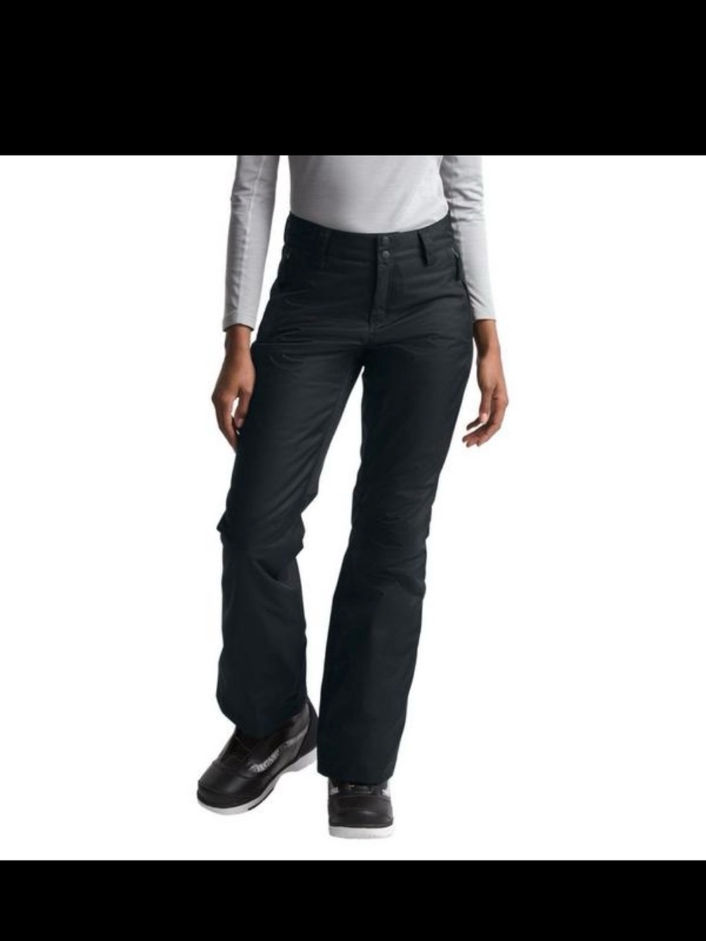 The North Face Women's Black Straight-Leg Snow ski snowboard pants Small Long